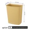 Thickened Square Plastic Wastebasket for Hotel Rooms, Bathrooms, and Restaurants