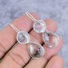 White Topaz Gemstone Handmade 925 Sterling Silver Jewelry Earring 1.77" M-2629