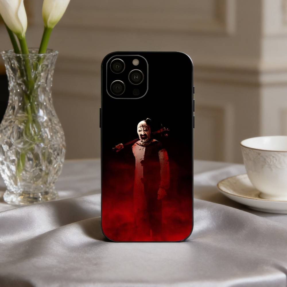Фильм T-thrilling T-Terrifier-R Чехол для телефона для iPhone 17pro,16,15,14,13,12,11 Plus,Pro Max,XS,Мягкий силиконовый черный чехол