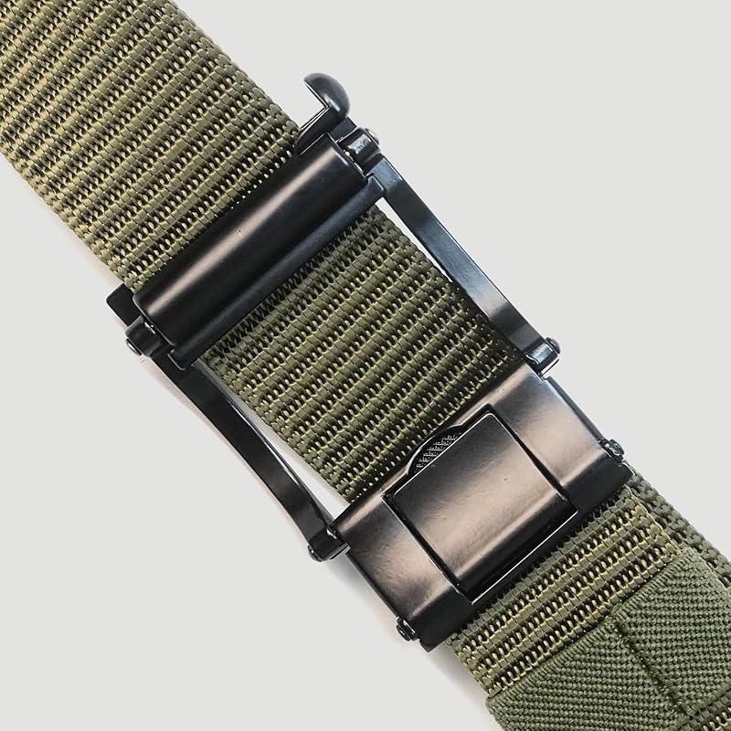 [Edwin] Belt 35mm 126cm One Touch Buckle Tape Easy Installation Adjustable 0111213 Men's Khaki Width 3.5cm X Total Length 126cm
