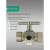 304 Stainless Steel High-Temp Plug Valve with Air Tank Pressure Gauge M20*1.5 for Steam Boiler