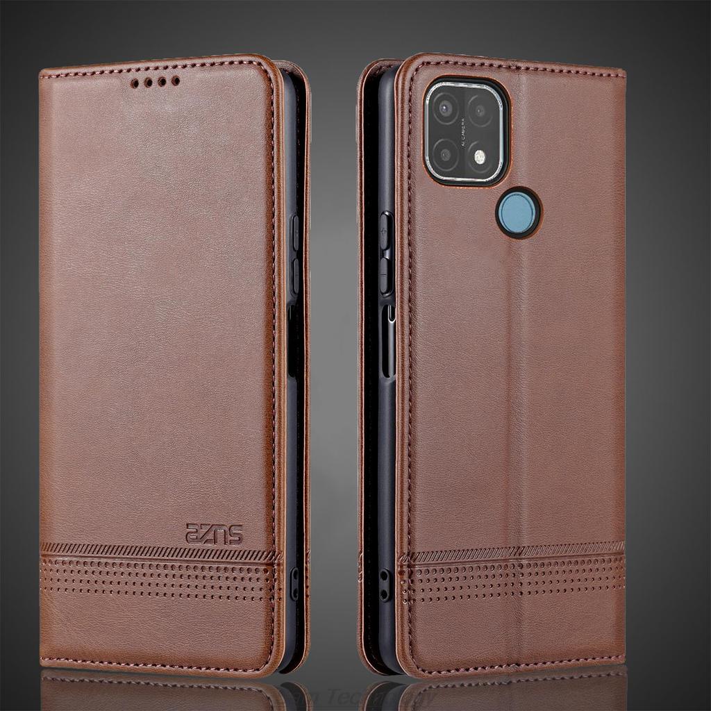 Роскошный магнитный адсорбционный кожаный чехол для OPPO A15 A15s OPPO A15 s Flip Cover Защитный чехол Capa Fundas Coque