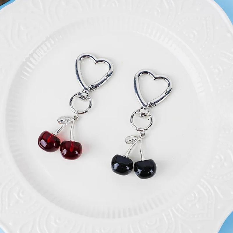 1 шт. Кавайная сумка-кошелек с вишней, брелок-подвеска, милый брелок с вишней для женщин, украшение для ключей от машины, подарки, аксессуары