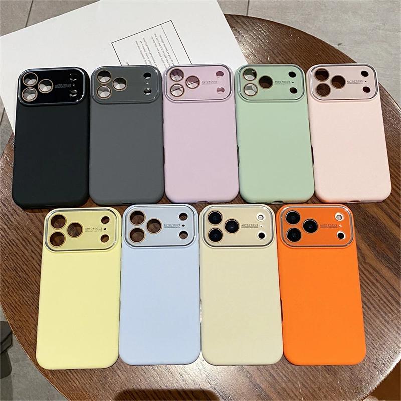 Матовый жидкий силиконовый защитный чехол для iPhone 17, 16, 15 Pro Max, 14 Plus, 13 с большим окном для камеры