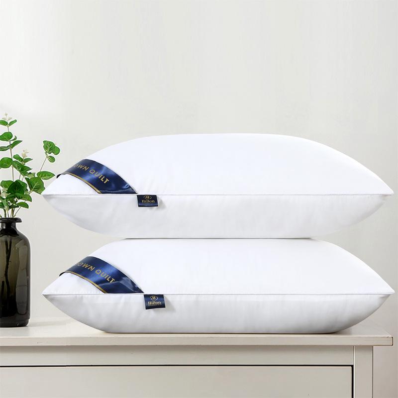 Подушка Hilton из 100% хлопка, гостиничная, с наполнителем из пуха и пера, для взрослых и студентов