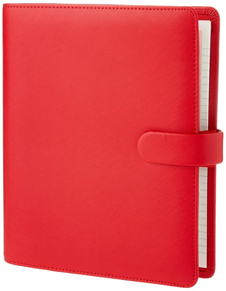 Filofax Saffiano A5 System Organizer, Poppy, 022622, Officially Imported