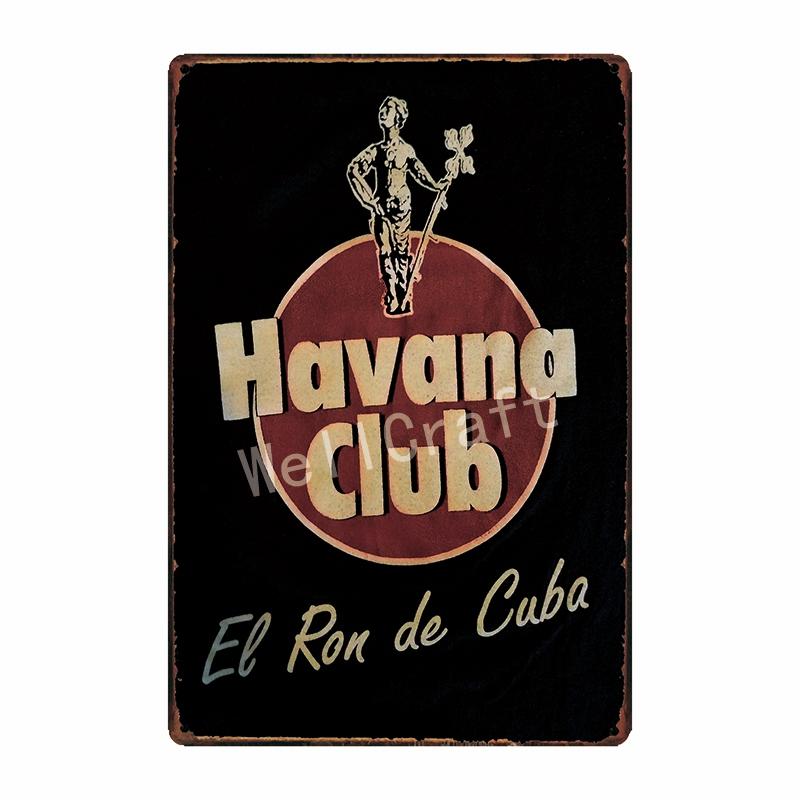 [ WellCraft ] HAVANA CLUB Металлическая табличка Музыкальный паб бар Ретро Картина FG-239