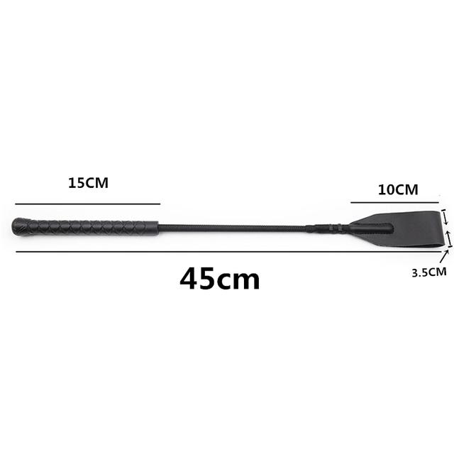 Bondage Boutique Slim Leather Riding Crop Horse Whip Pony Spanking Knout BDSM Lash Fetish Flogger Sex Toys for Women/Couples