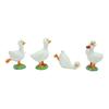 4 шт. Белая уточка садовые статуи смоляные фигурки уток ручной работы миниатюрное животное