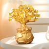 Golden Money Tree Ornament Bring Good Luck Fortune Lucky Bag Tree Resin