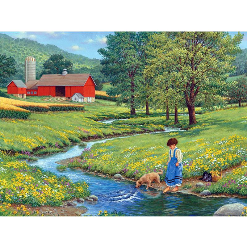 Полный Алмазная вышивка Дом Ремесло Комплект 5D DIY Алмазная картина Пейзаж Вышивка крестом Ферма Украшение дома