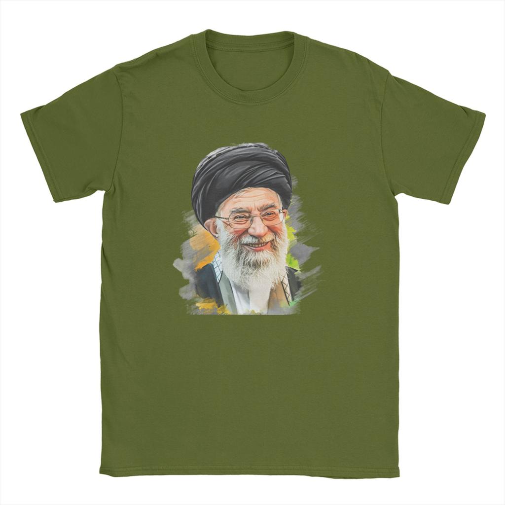 SSeyyed Ali KKhamenei TShirt Beach T Shirts Adult Pure Cotton Crew Neck Oversize Top Tees ShortSleeved Streetwear Tops