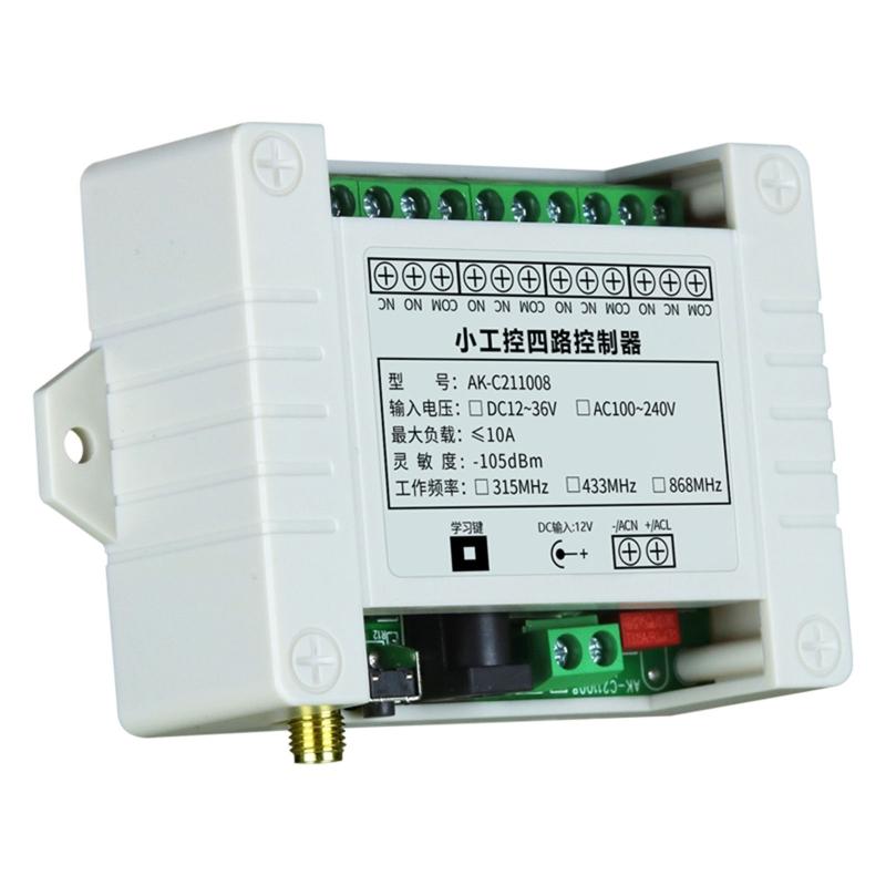 Беспроводной RF пульт дистанционного управления DC12V 24V 220V 4-канальный l 433Mhz пульт дистанционного управления для гаражных ворот передатчик и приемник