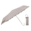 ogawa Folding Shading UV For Both Sun and Water LINEDROPS 57441 Women's Parasol, Rate, 99.9% Protection, Greige, Rain, Repellent, Stylish, Ruffled,