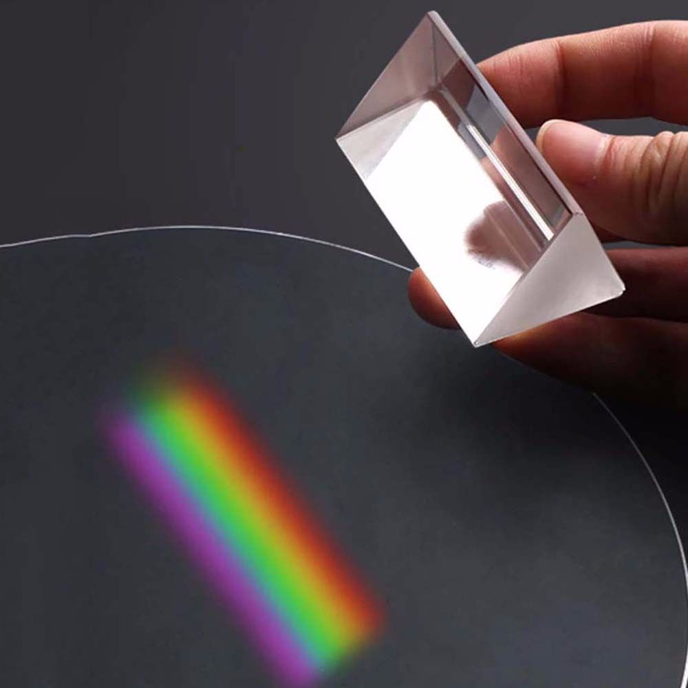 Optical Glass Triangular Color Prism Physics Stem Science Toys Rainbow Prisma Glass Reflecting