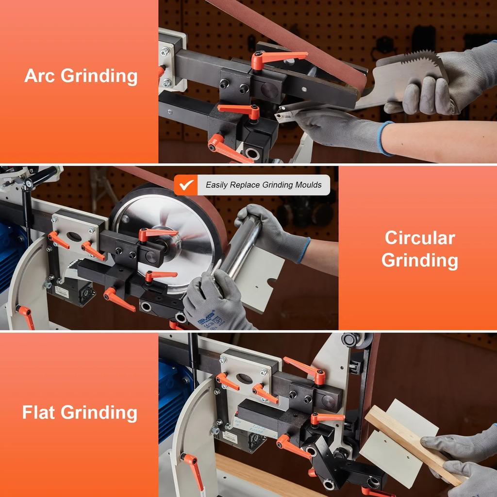VEVOR Belt Grinder Sander, 72 x 2-Inch Variable Speed Belt Polisher with VFD