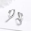 Charms Lady 925 Silver Hoops Earrings for Girls Ear Piercing Accessories Trend Crystal Stones Earring for Women Jewelry  Fashion