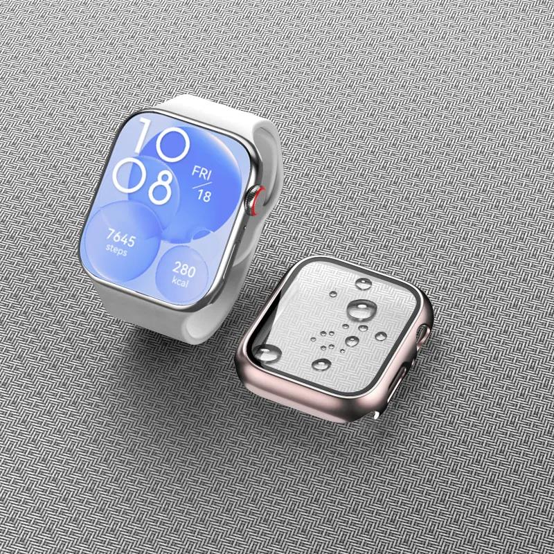 Glass+PC Case for Huawei Watch Fit 3 band correa Accessories strap All-around Frame Screen Protective Bumper huawei fit3 cover
