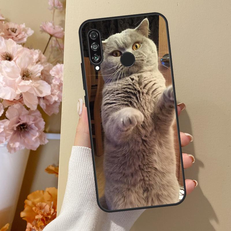 Чехол для Huawei Nova 7i 8i 11i 12i 12s Y73 Y70 Y90 Y60 Y72 Y61 Y91 9 10 SE P30 Pro P40 Lite с изображением Британской короткошерстной кошки