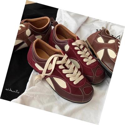 Модные трендовые туфли Forrest Gump женские 2025 года, новые ретро-туфли Maillard цвета с круглой головкой, повседневные спортивные туфли Dexun