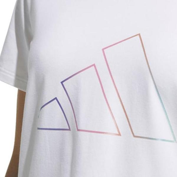 adidas Спортивная футболка с коротким рукавом Mountain Logo, женские топы белого цвета GP0673
