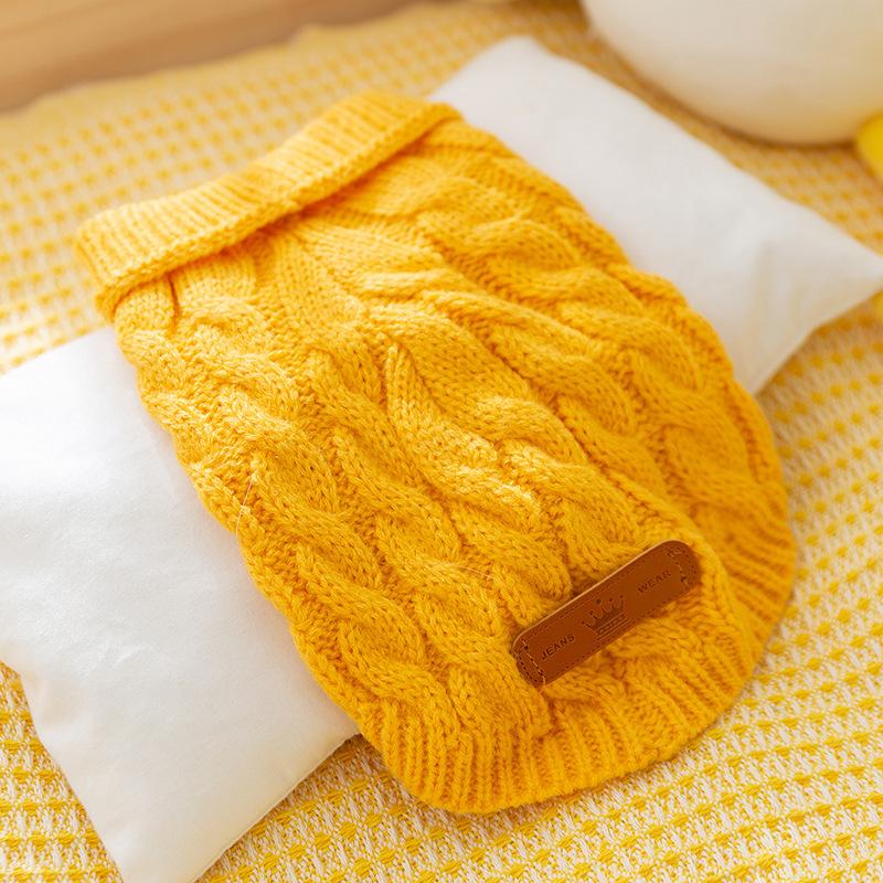 Осенне-зимняя теплая вязаная сумка для кошек, милый свитер для лысых кошек, плюшевая собака, чем медведь, одежда для домашних животных