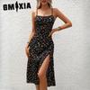 Women's Summer Sexy Halter Slit Floral Dresses