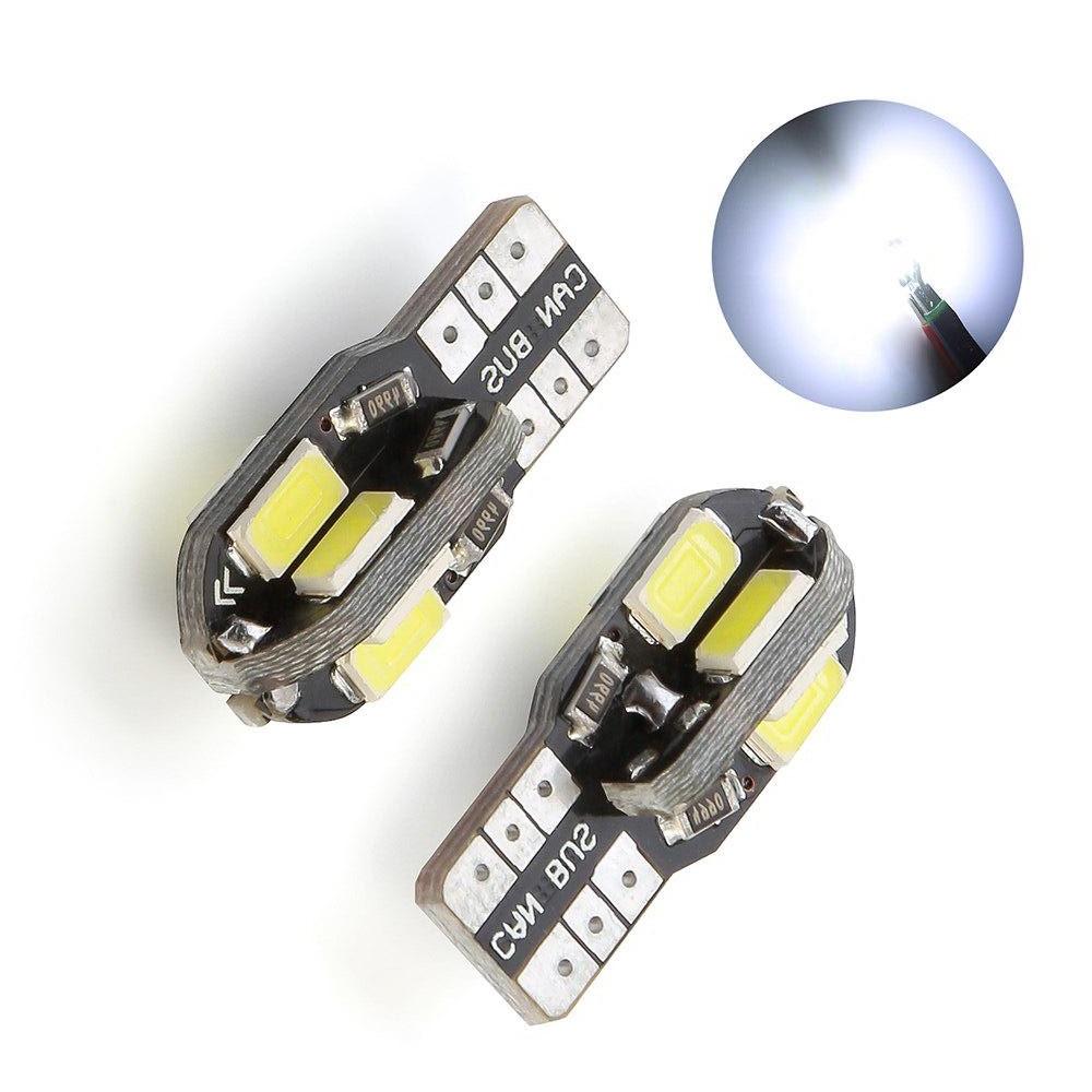 2 шт. салонная лампа Canbus без ошибок T10 5730 8SMD боковая клиновая лампа автомобиля белая лампа для стайлинга автомобилей