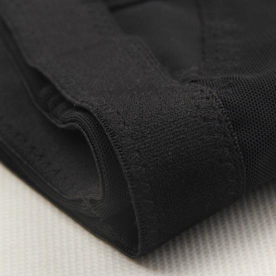 Women Shaping Brief High-waist Cross Compression See Through Breathable Holes Underwear Sexy Panties