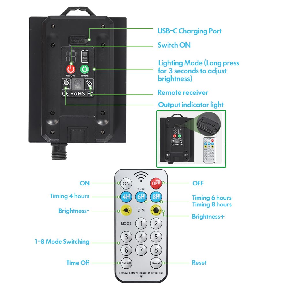 6-Foot LED Artificial Palm Tree, Outdoor Christmas Palm Tree, Hawaiian Tiki Bar Decoration, Pool, IndoorOutdoor Patio, Garden Party Lights (3 Trunks)