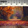 Fall maple leaf pumpkin Thanksgiving background banner for party flags, live streaming decorations, photo props, posters