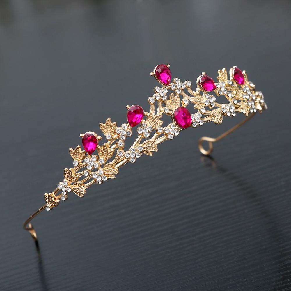Exquisite Fashion Crystal Children Princess Crown Headpiece Girls Crown Birthday Hair Ornament Girls Stage Performance Headpiece