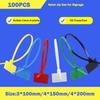 100 шт. Бирки-этикетки Самоблокирующиеся кабельные стяжки 3*100 мм 4*200 мм Пластиковые стяжки Нейлоновый материал 4*150 мм Стяжки для проводов Организация проводов