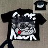 RogueWave Vintage Мужская хлопковая футболка с графическим принтом Big Face Y2K с короткими рукавами винтажная оверсайз футболка уличная одежда