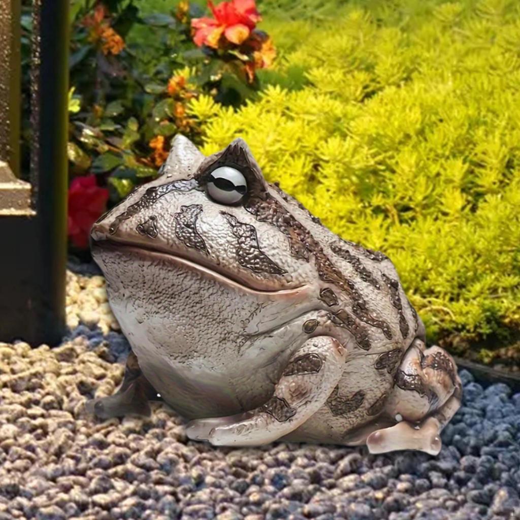 Фигурка лягушки, скульптура животного, декоративная, милая, ландшафтная, орнамент, миниатюрная статуэтка для парка