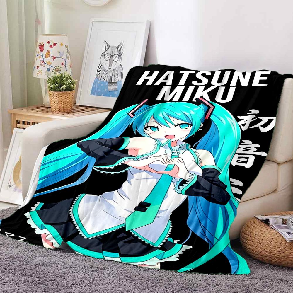 1Pc Virtual Vocaloid Idol Blanket Soft And Comfortable Casual Warm Camping Travel Christmas Halloween Xmas Gift M928711