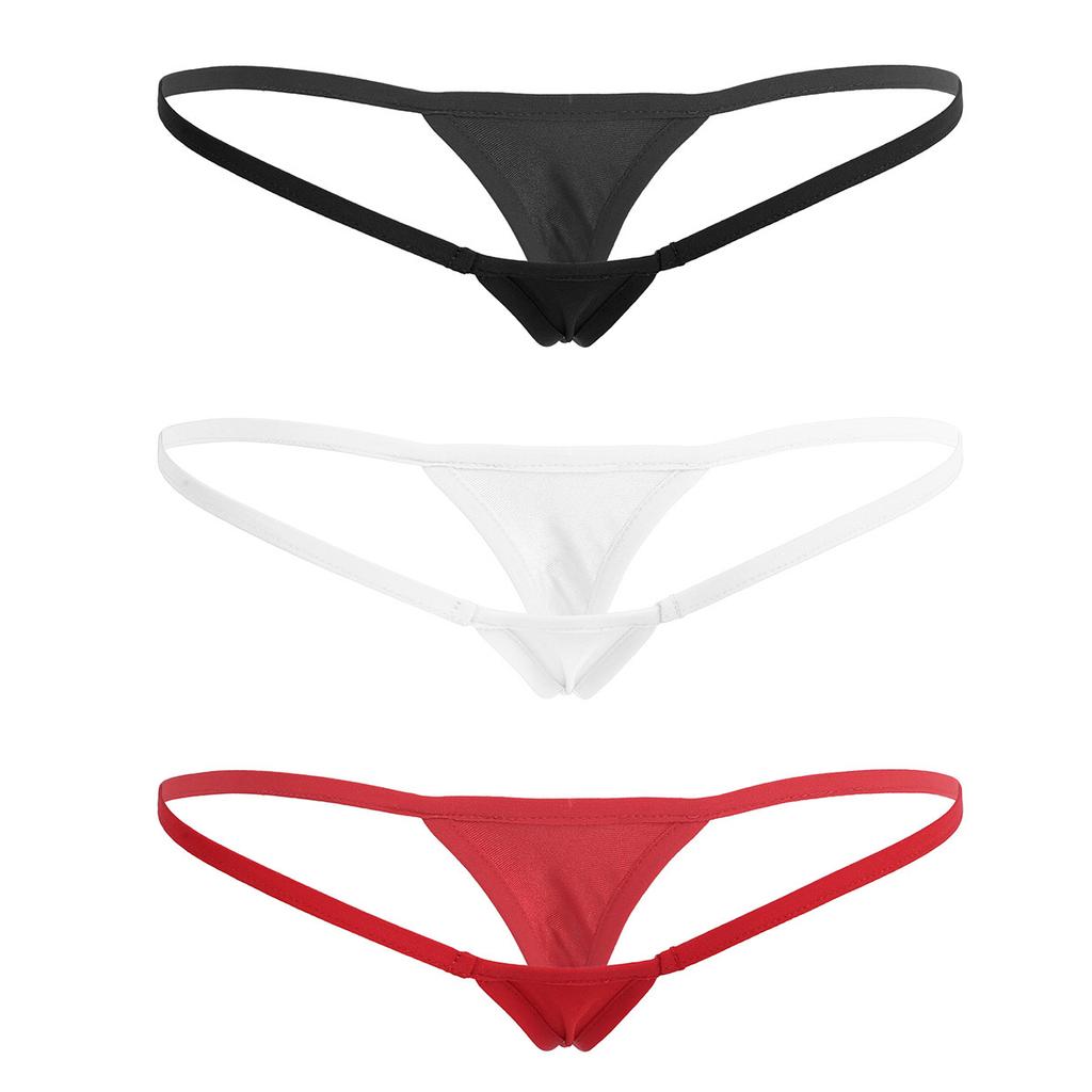 Women's Stretchy Low Rise Micro Mini G-String T-Back Thongs Bikini Lingerie Underwear
