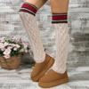 Модные горячие продажи меховые сапоги One Snow Boots High Tube Wool Tube Winter Women 2024 Новые высокие толстые ботинки на длинной платформе