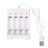 USB 4 Slots Fast Charging Battery Charger AAA and AA Rechargeable Battery Station