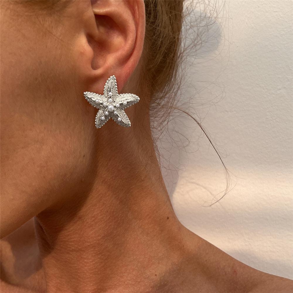 Summer Beach Ear Studs Simulated Starfish Small Star Earring Trendy Earrings for Women  for Women