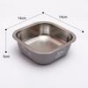 Миска для домашних животных из нержавеющей стали, нескользящая, устойчивая к падению, миска для подачи воды и еды с резиновой основой, устойчивая к укусам