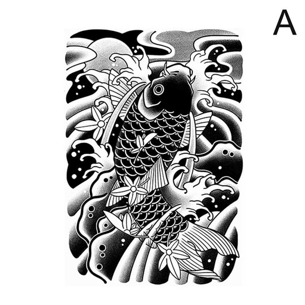 Цветок Рука Сок Тату Наклейка Полупостоянная Цветок Водонепроницаемый Карп Рука Нет Нет G4T7