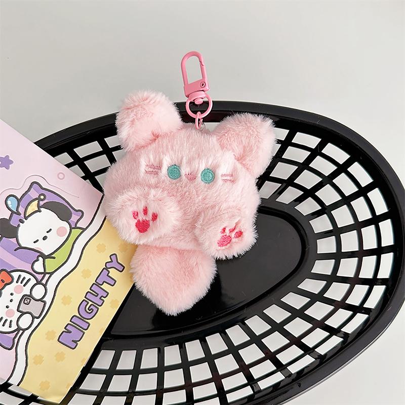 Плюшевый брелок в виде длиннохвостого кота Squeak, милый мягкий брелок в виде кота, украшения на сумку, брелок в виде плюшевой куклы Kawaii Cat