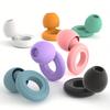Reusable Silicone Earplugs for Sleeping & Swimming - 35dB Noise Reduction, Includes 2 Pairs of Caps, Ideal for Snoring, Studying