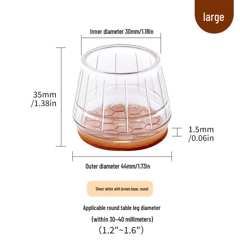 Силиконовые накладки на ножки стульев с фетровыми накладками - Защита мебели и снижение шума