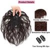 LUPU Women's Synthetic Corn Perm Hair Clip In Hair Extension Hairpieces Closure Natural Fringe Hair Black Brown