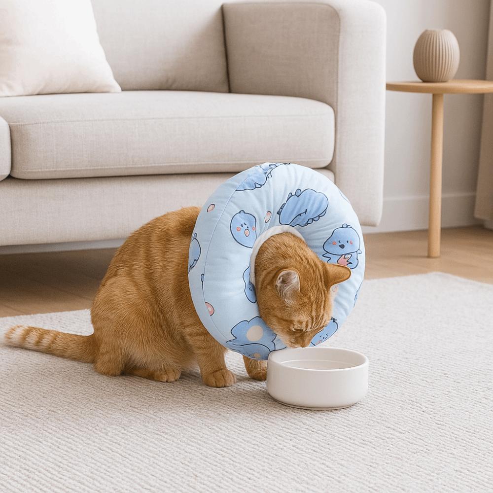 Anti-Bite Cat Elizabeth Circle Adjustable Cat Recovery Collar Cat Neck Collar  Postoperative