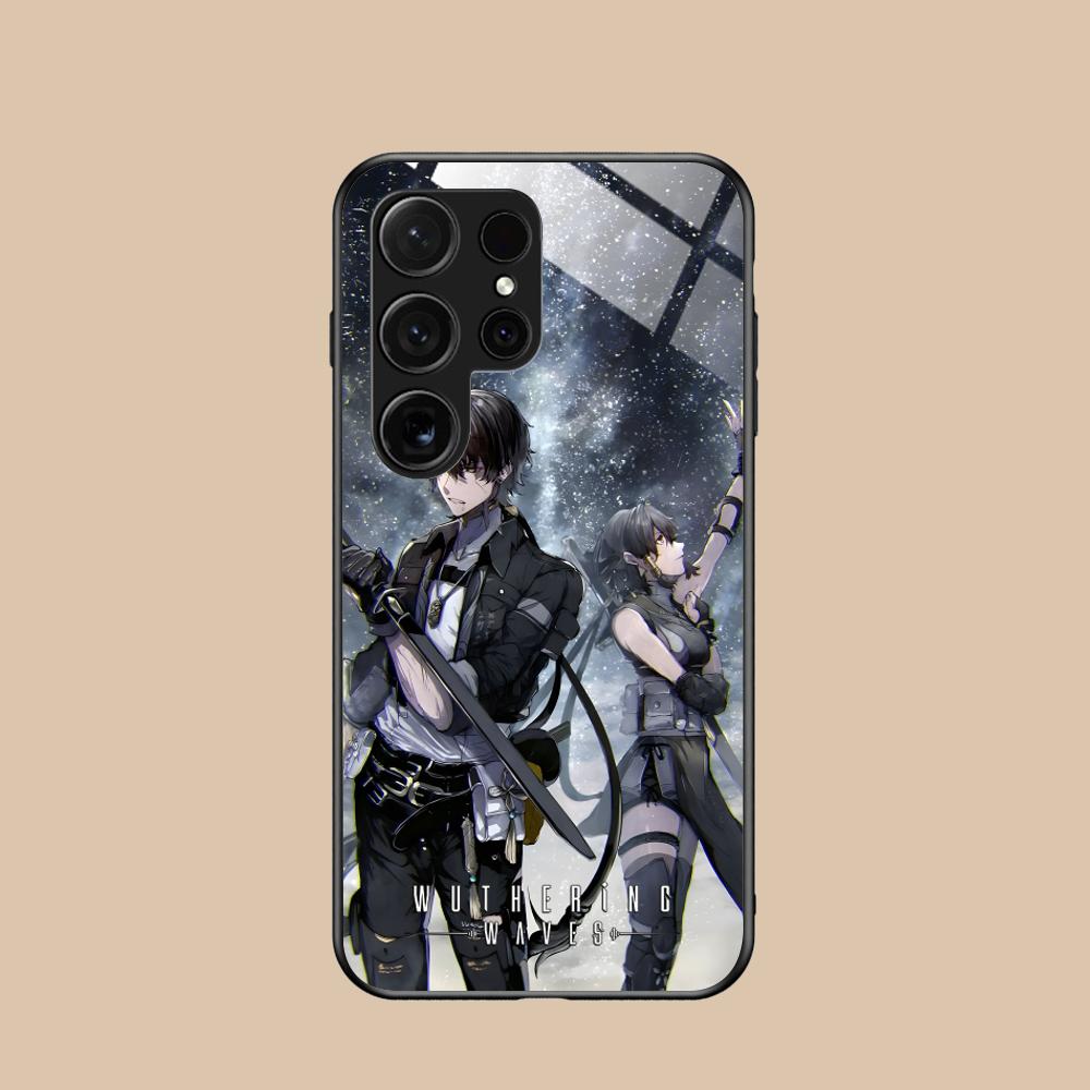 Чехол для мобильного телефона Wuthering Waves Rover Glass для Samsung Galaxy S26 S25 S24 S23 S22 S21 S20 Note20 Plus FE Ultra Цветная крышка