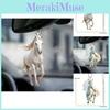 Beautiful White Acrylic Horse Car Ornament Trendy Decoration For Car Interior Design