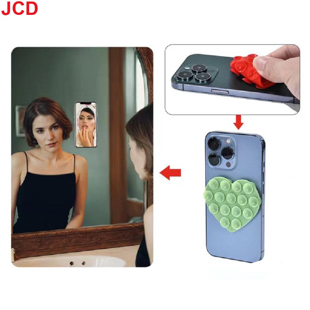 JCD 1 шт. Держатель для телефона на присоске из силикона в форме сердца, фиксированная противоскользящая подставка, двусторонняя присоска, держатель для мобильного телефона